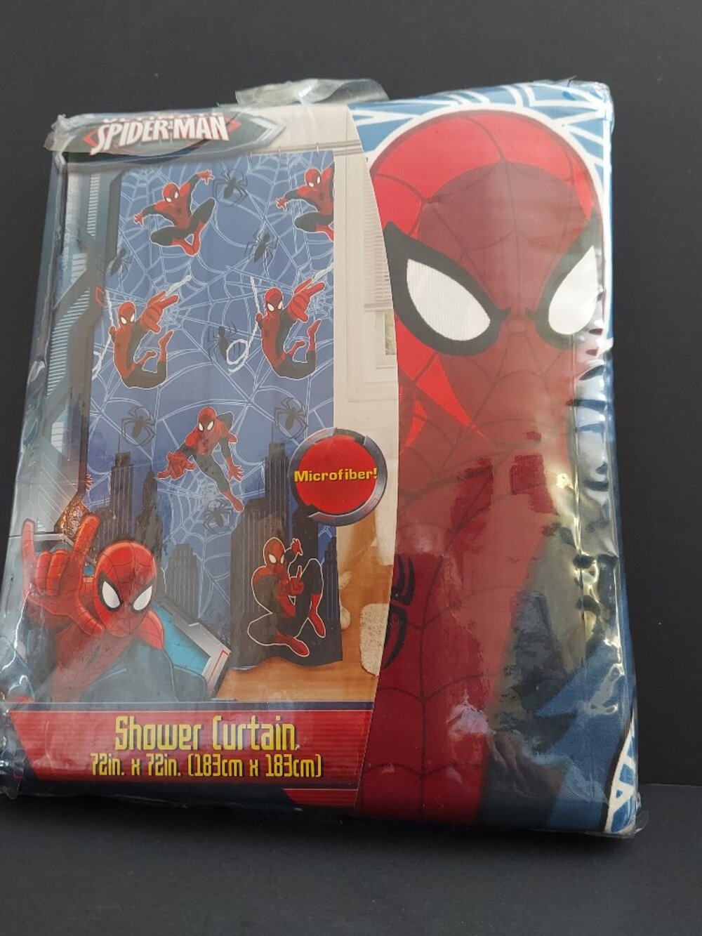 New Marvel Ultimate SPIDER-MAN 100% Microfiber Shower Curtain 72X72 Kids